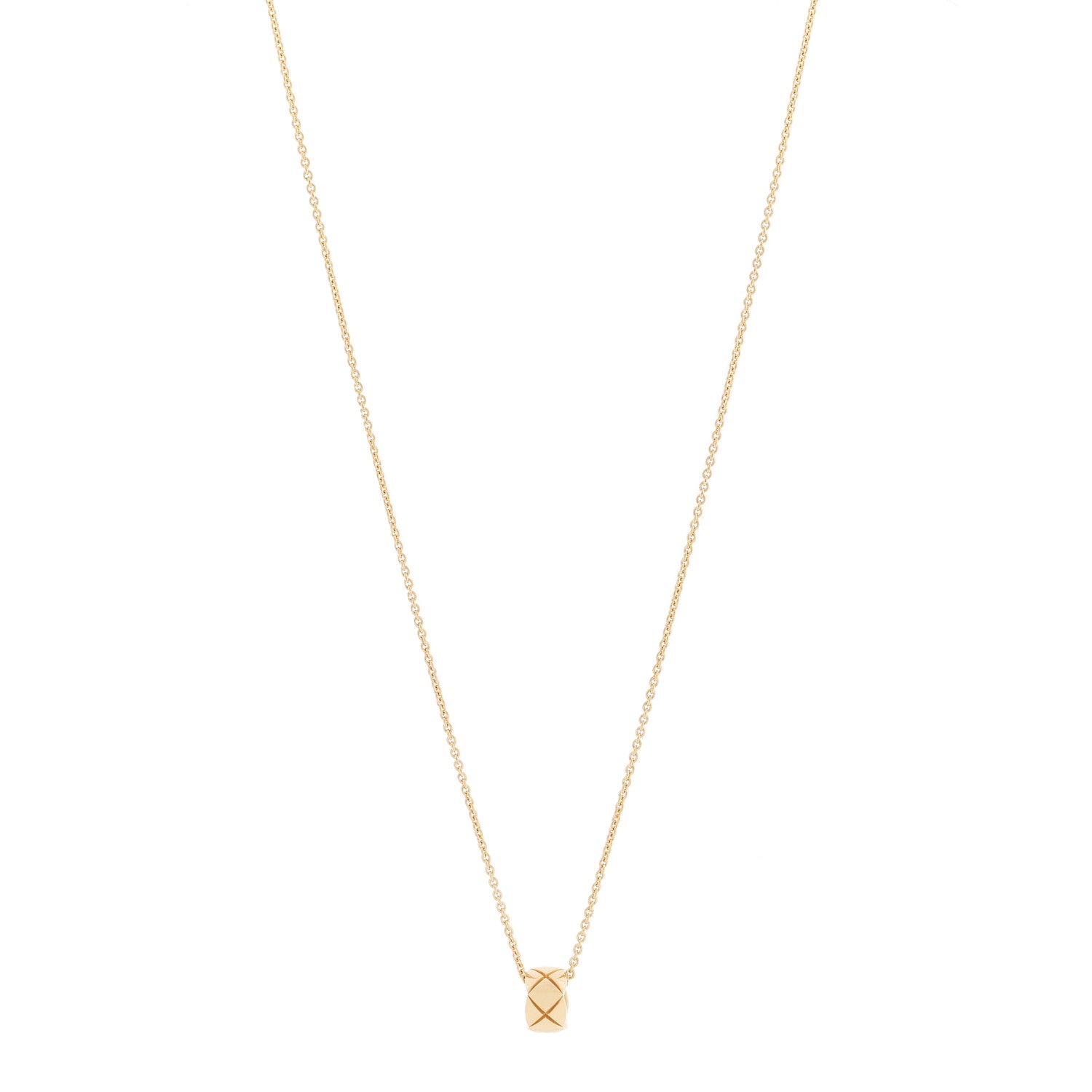ドッゾペット 18K イエローゴールド 小さなラウンド ペンダント ネックレス（カスタマイズ対応）
