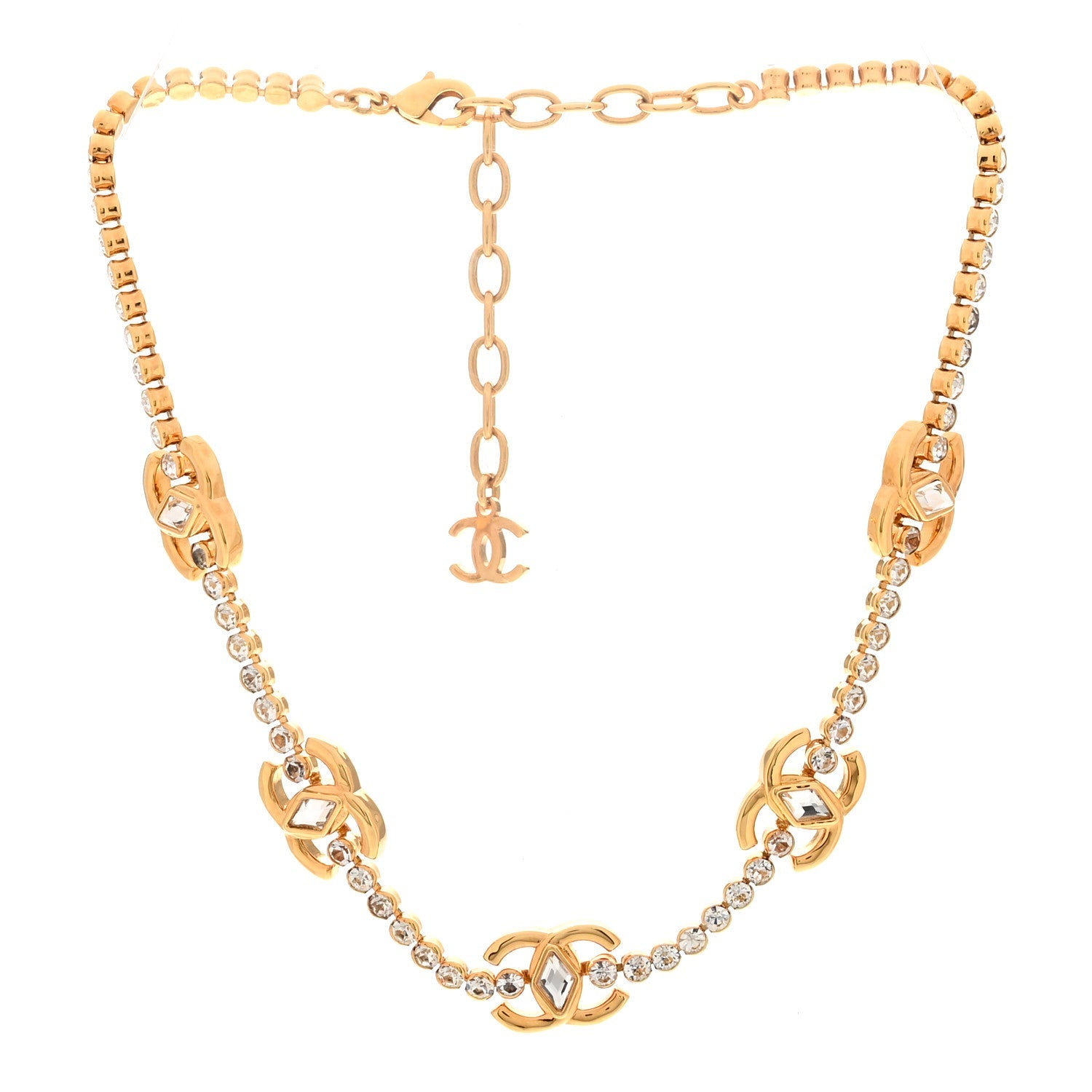 メタル クリスタル マーキス チョーカー ゴールド（カスタマイズ対応）