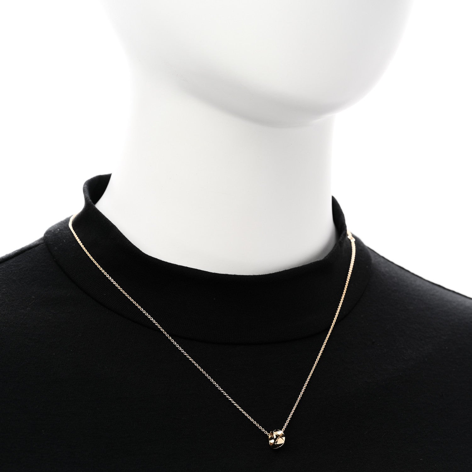 ドッゾペット 18K イエローゴールド 小さなラウンド ペンダント ネックレス（カスタマイズ対応）