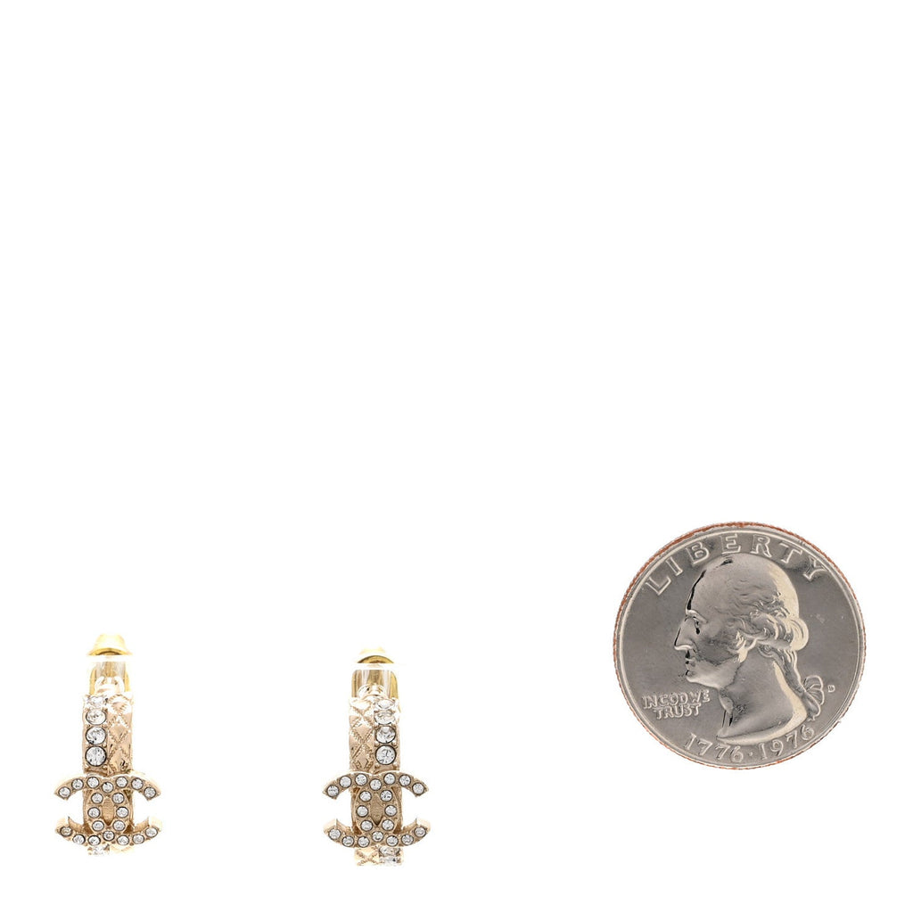 ドッゾペット メタル クリスタル キルティング フープ イヤリング ゴールド（カスタマイズ対応）